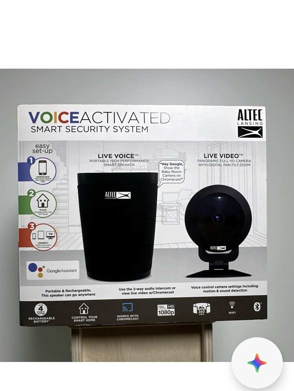 Voice Activated Smart Security System - Black